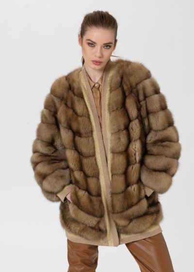 bomber in pelliccia di zibellino
