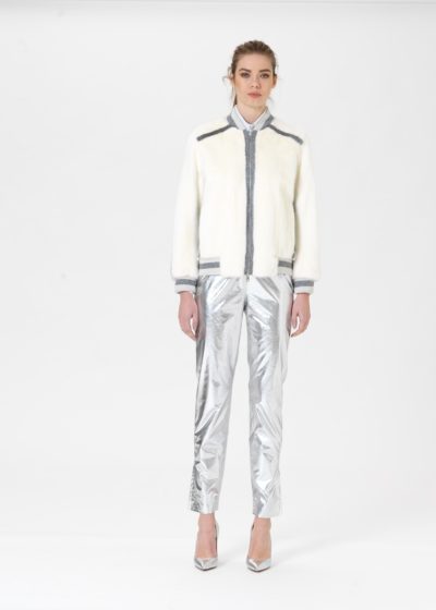 bomber visone bianco