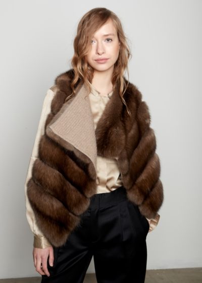 mini gilet in zibellino